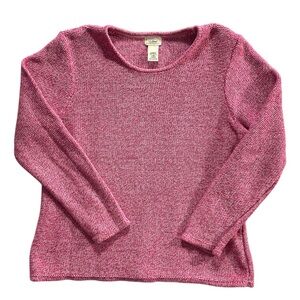 L.L. Bean Women's Pink Crew Neck Sweater